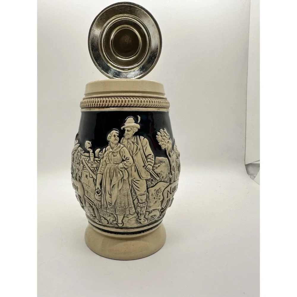 Vintage West German Beer Stein With Pewter‎ Lid EUC! Vintage